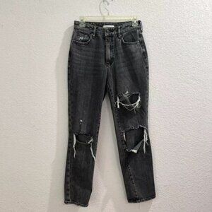 Pacsun Faded Black Ripped Mom Jeans (Size 26)